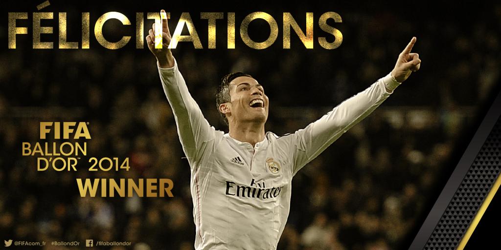Криштиану Роналду получил «Золотой мяч», а также победители в других номинациях