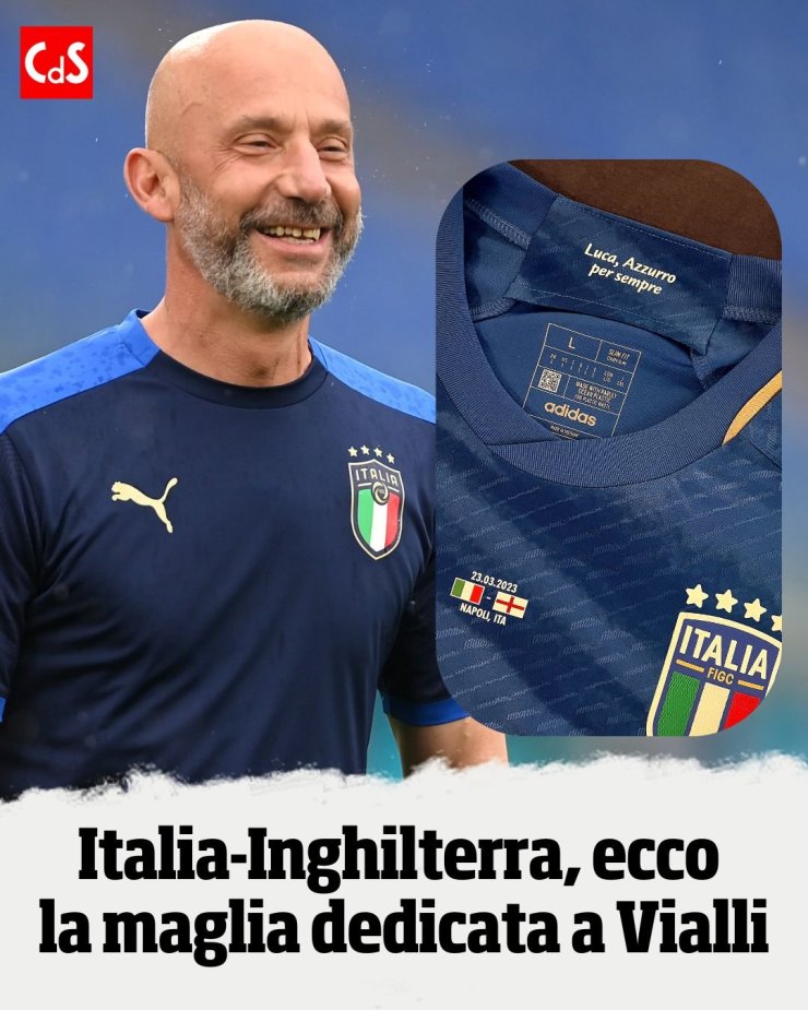Сборная Италии сыграет с Англией в специальной форме в память о Виалли