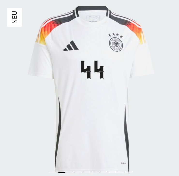 На новой форме сборной Германии изменили дизайн цифры четыре