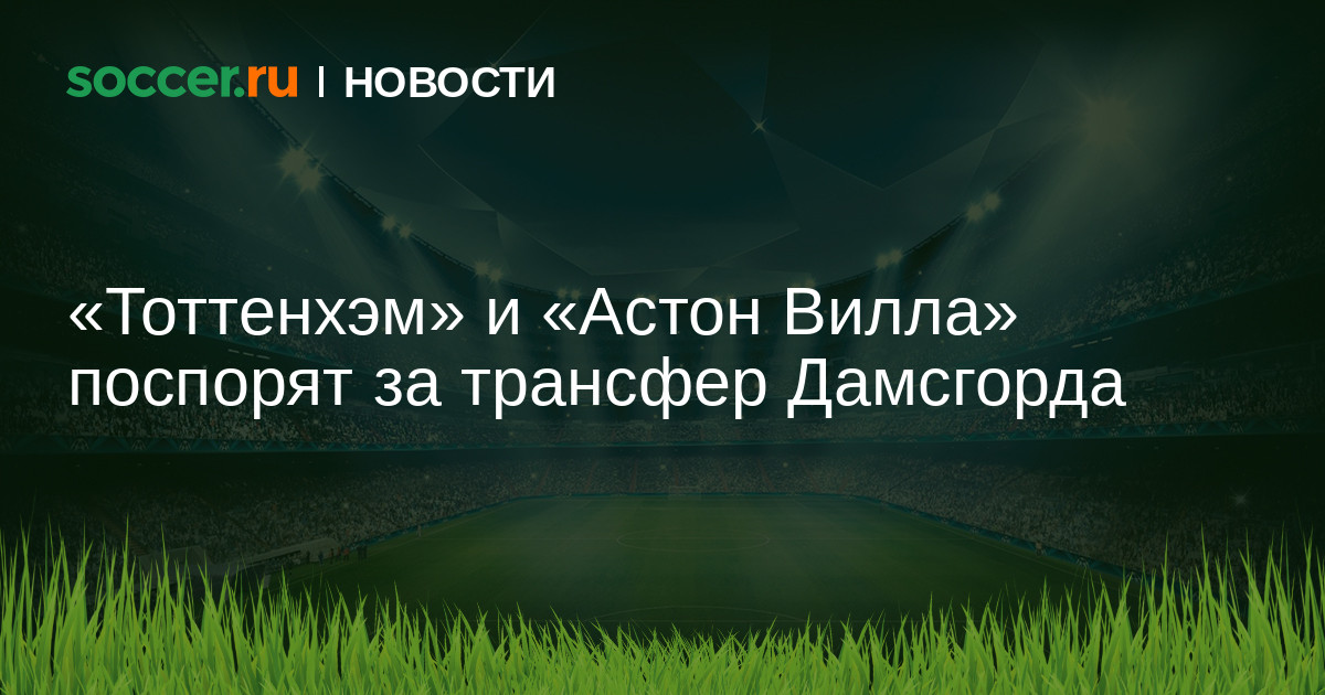 «Тоттенхэм» и «Астон Вилла» поспорят за трансфер Дамсгорда ...