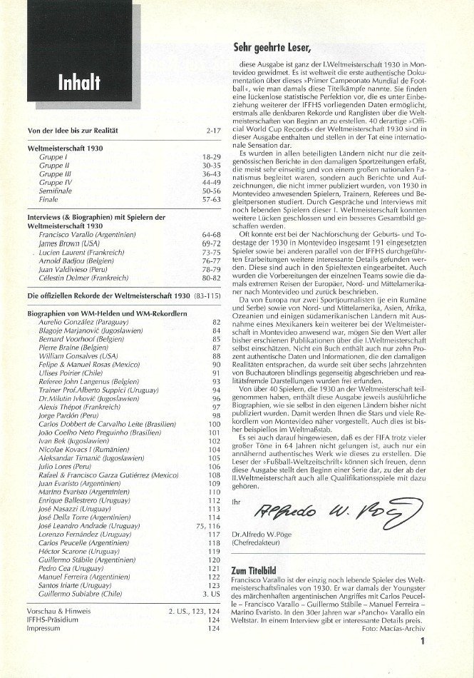 Fußball-Weltzeitschrift No. 25/26, 1994: Тридцать лет спустя. Сборная Югославии на пути к ЧМ-30