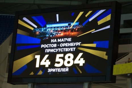 Число зрителей на матче Ростов - Оренбург