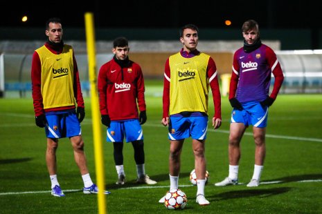 Тренировка футбольного клуба Барселона